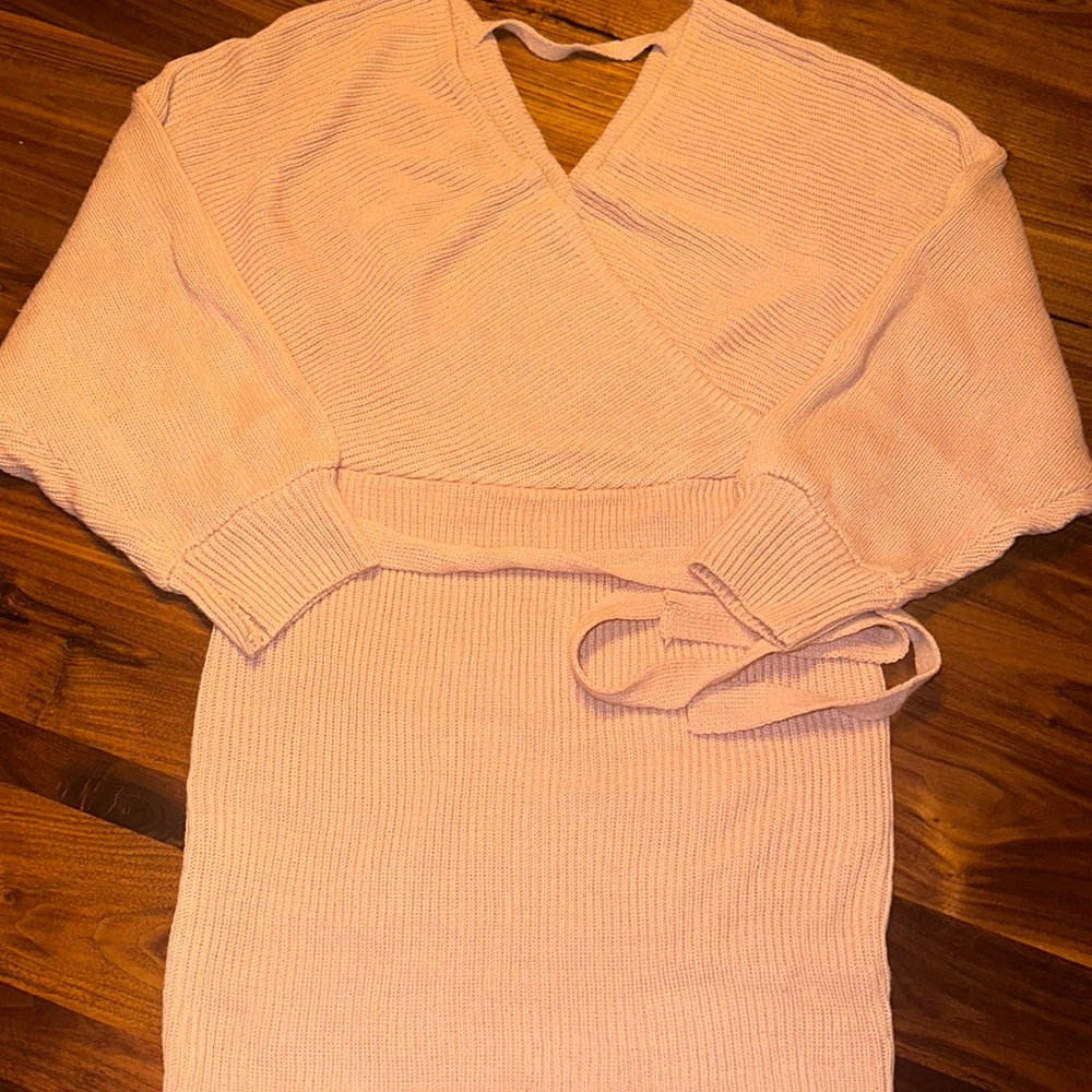 Peach love sweater dress